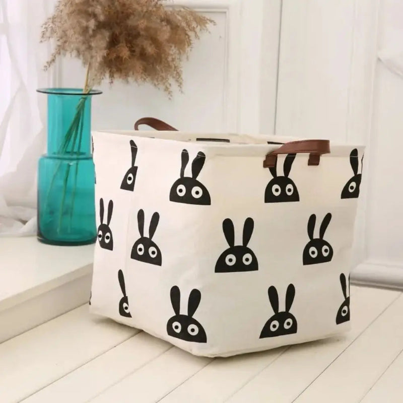 Panier à linge bébé avec motifs lapin