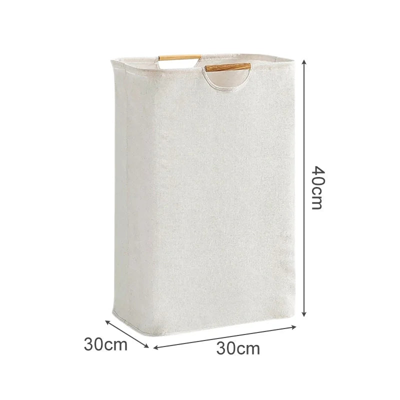 taille et dimensions petit panier à linge sale beige