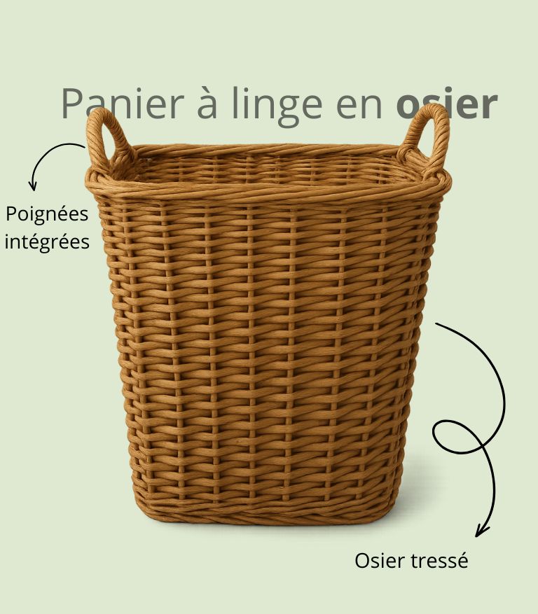 panier à linge osier 