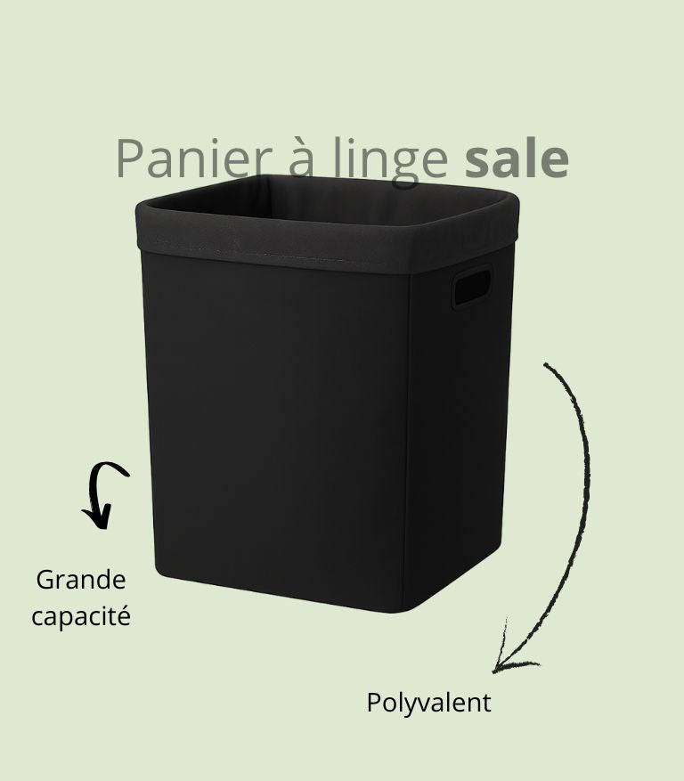 Panier à linge sale noir 