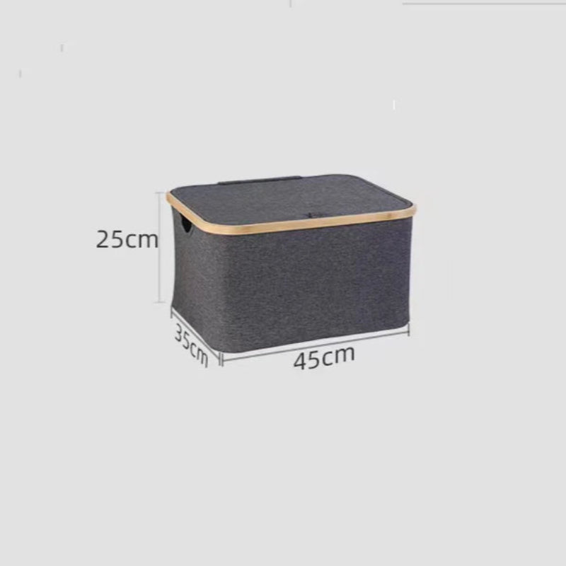 Dimensions panier à linge en tissu gris 