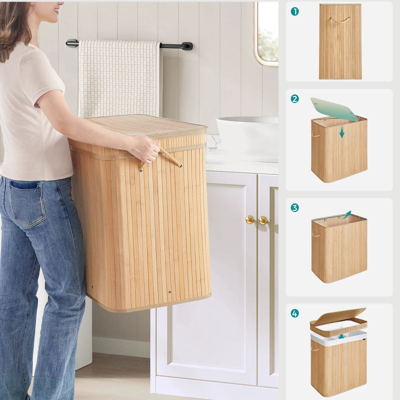 Panier à linge en bois image assemblage 