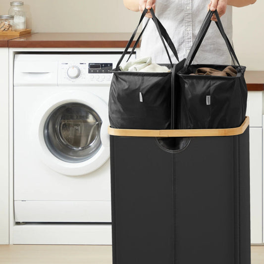 2 sacs pour trier le linge du panier à linge double 