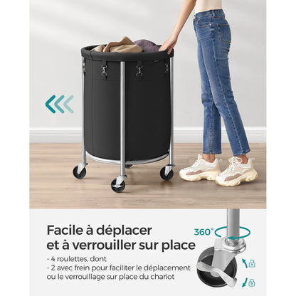  avantages du Panier à linge avec-roulettes 110L