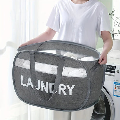 Panier à linge pliable avec couvercle