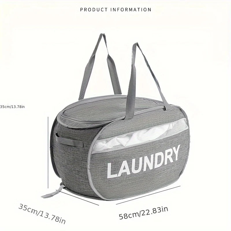 Panier à linge pliable avec couvercle