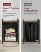 Panier à linge sale à étagère