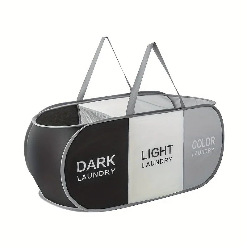 Panier à linge 3 compartiment-pliable 