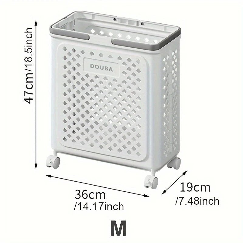 Panier à linge avec roulettes pliable