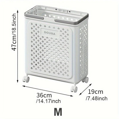 Panier à linge avec roulettes pliable