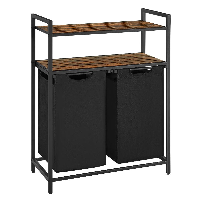 Panier à linge double à doubles étagères