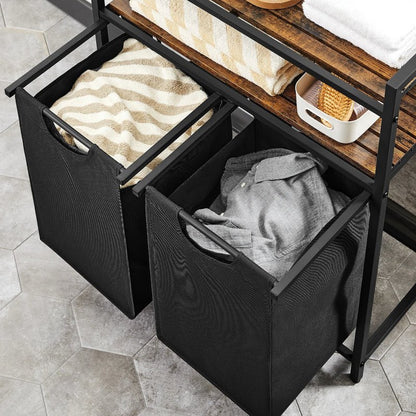 Tiroirs panier à linge double à double compartiments