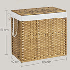 dimension Panier à linge double boisé