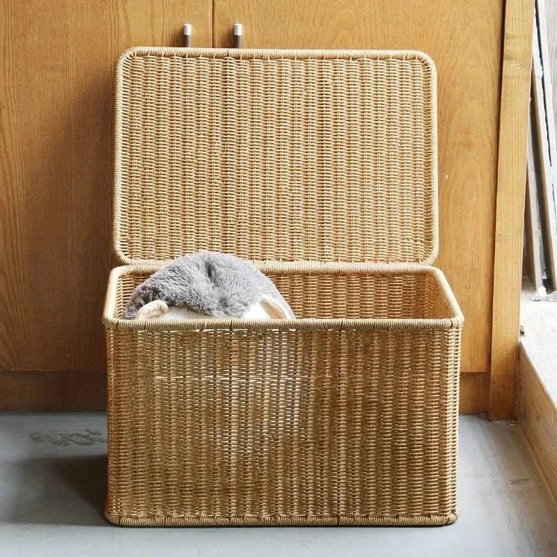 Panier à linge en rotin 