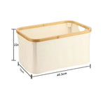 Dimensions du panier à linge beige