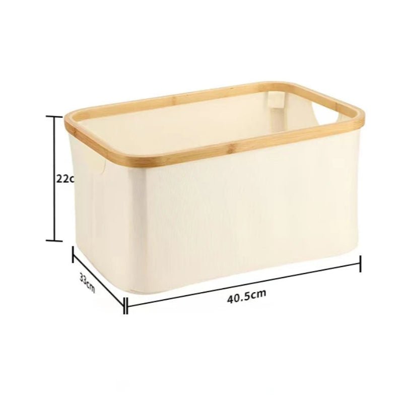 Dimensions du panier à linge beige