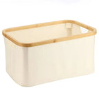 Panier à linge en tissu beige entier 