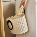 Panier à linge gain de place blanc et noir