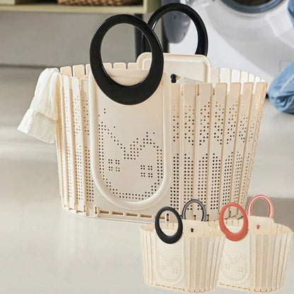 Panier à linge gain de place blanc