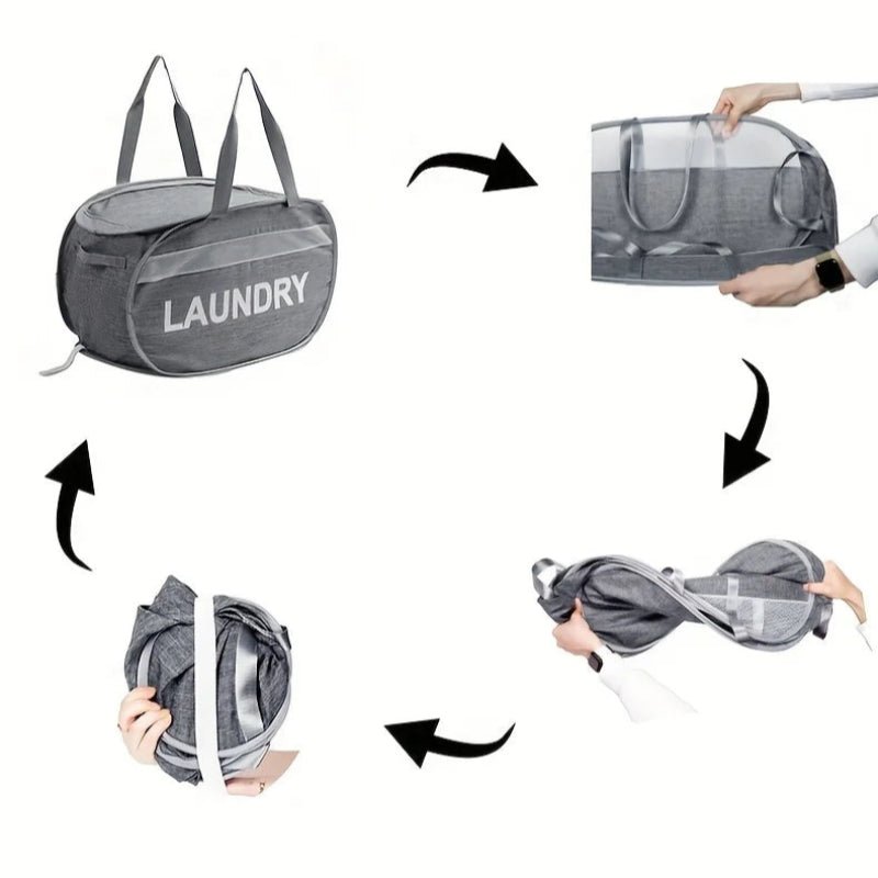 panier à linge couvercle gris 