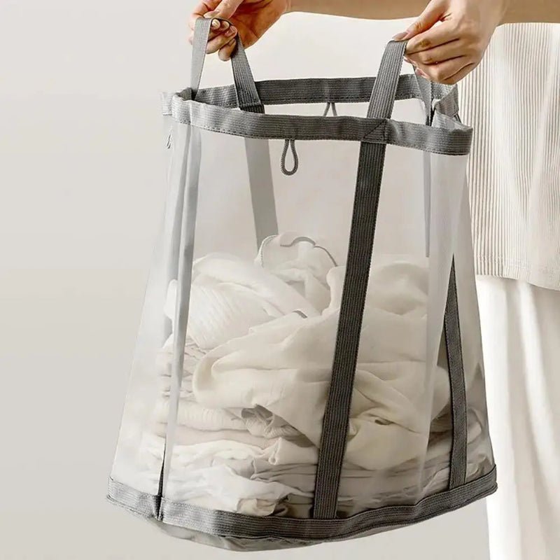 Panier à linge sale en maille transportable 