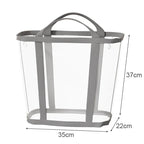 petit panier à linge sale en polyester gris