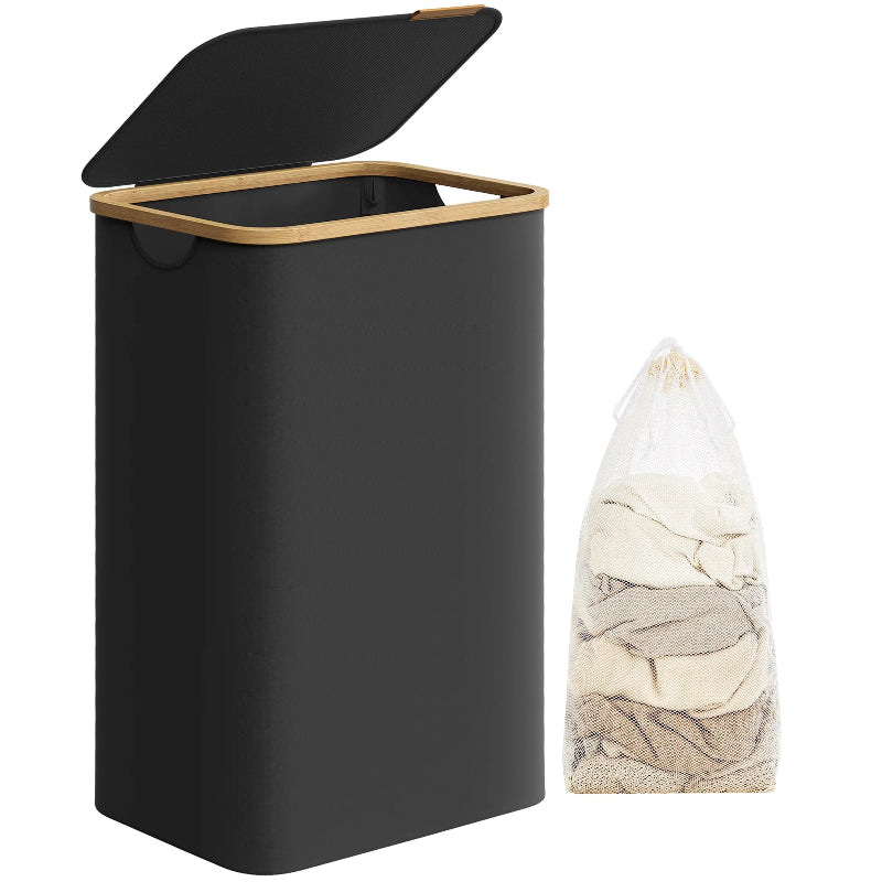 Panier à linge gain de place avec sac en tissu 