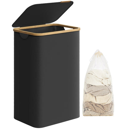 Panier à linge gain de place avec sac en tissu 