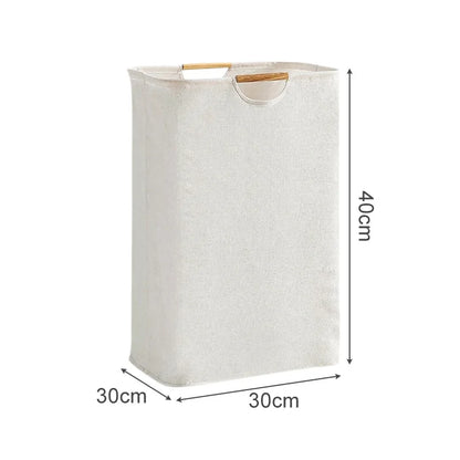 taille et dimensions petit panier à linge sale beige